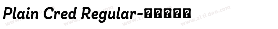 Plain Cred Regular字体转换